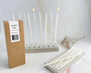 נרות חנוכה לבנים